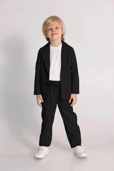 DMB BOYS & GIRLS Set sport din bumbac pentru băieți cu jachetă, costum din in