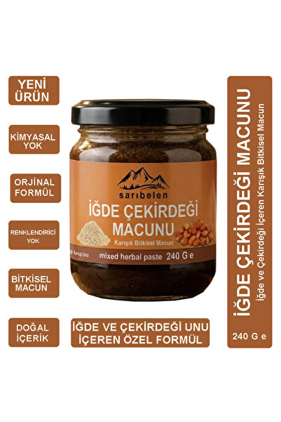 sarıbelen İğde Çekirdeği Unu Macunu 240 g – Bitkisel İçerik, Doğadan Gelen Le...