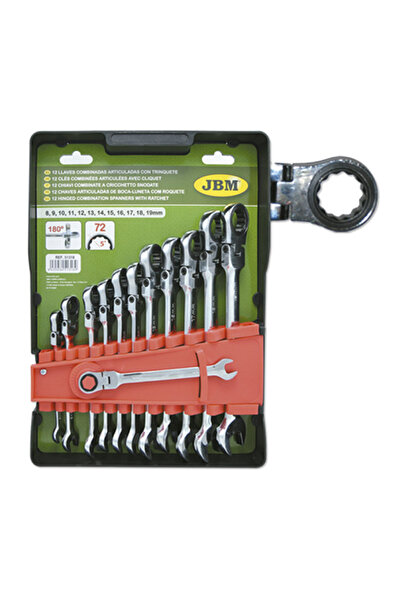 JBM Set De 12 Chei Combinate Flexibile Cu Clichet