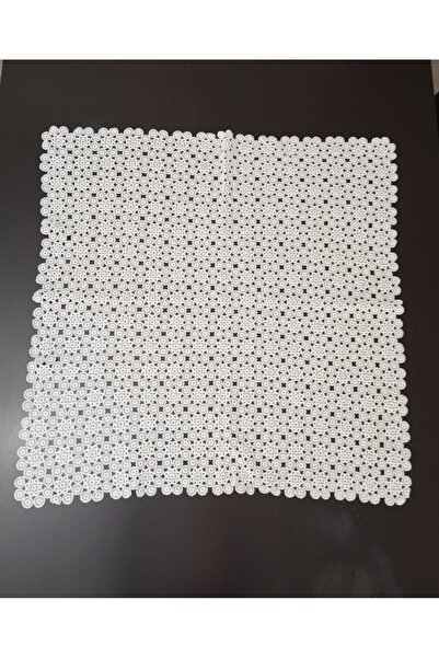 MOR TIRTIL غطاء طاولة قهوة مربع الشكل مصنوع يدويًا من الدانتيل، مناسب للهدايا...