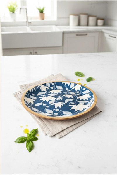 FH finehome Olly Mango Wood Serving Plate 25cm