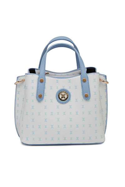 Tergan Mavi Print Kadın Çapraz Askılı Çanta - S1WPR0000806-T3E