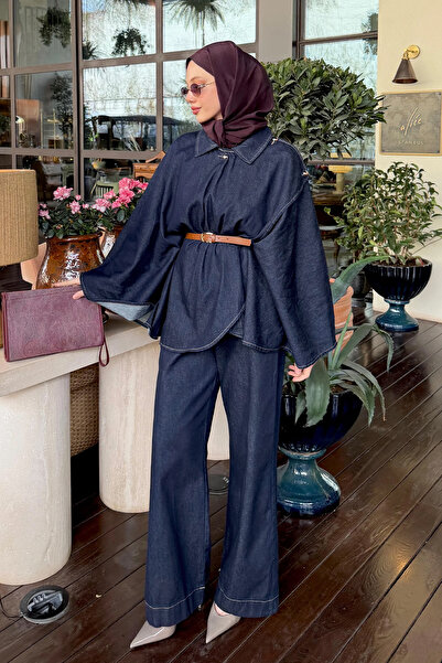 Salih Çelebi Punch Denim Suit 41568 - Dark Blue