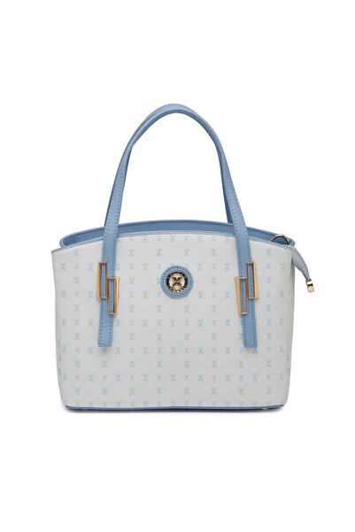 Tergan Mavi Print Kadın Omuz Çantası - S1WPR0000805-V8D