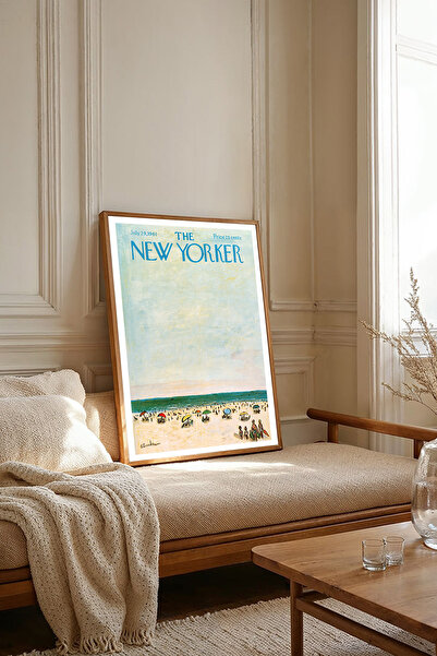 Dekorsiahome One Piece Wooden Framed Newyorker Cover Painting Tk2793