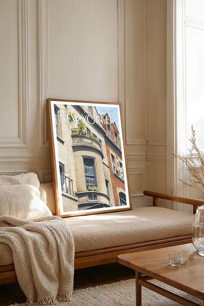 Dekorsiahome One Piece Wooden Framed Newyorker Cover Painting Tk2771