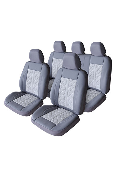 Umbrella Exclusive Leather and Alcantara Gray Seat Cover Set