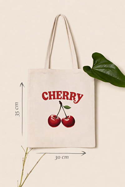 AYDESİGN Cherry Bomb Printed Canvas Fabric Shoulder Bag