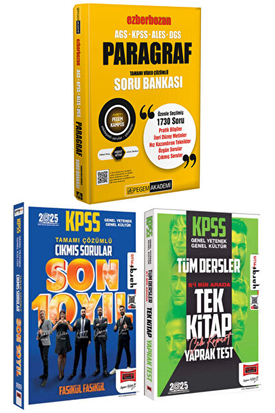 Pegem Akademi Yayıncılık Ezberbozan Paragraf Soru Bankası+ KPSS Çıkmış Sorula...