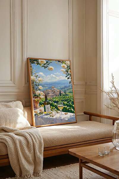 Dekorsiahome Tablou dintr-o singură bucată cu ramă din lemn TK2754