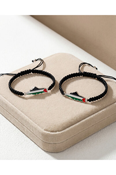 Zaytoon 02'Lu Palestinian Map Symbol Colorful Palestinian Map Bracelet A30000...