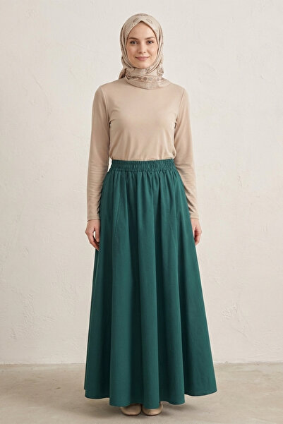 Kirazgym Women's Elastic Waist Standard Size 38-46 Double Pocket Terikoton Fa...