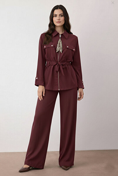 benguen Scarf Double Set N7203 Claret Red