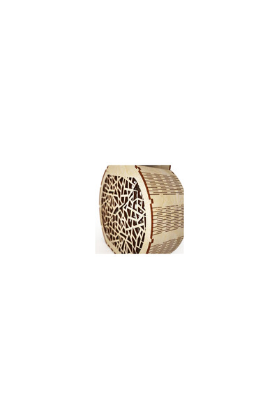 Amco Poșetă rotundă din lemn 26,3x18,5x7,2 cm