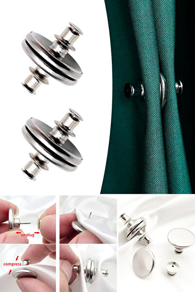 Privo Магніт для фіксації штор і тканин 2 штуки Практичний фіксуючий пристрій