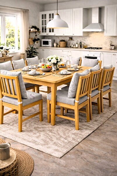 shules collection Gray Zippered Back Cushion 6-Piece Chair Cushion Set – 5 cm...