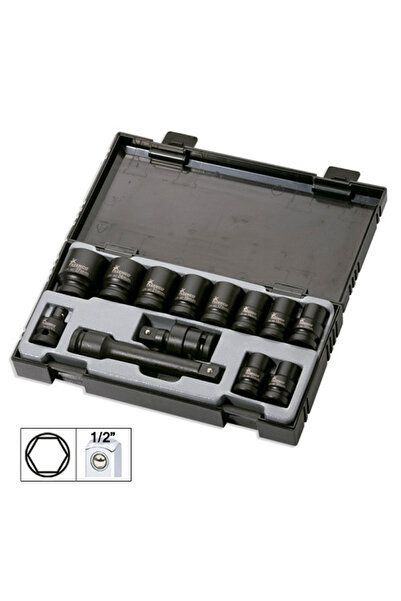 JBM Set 13 Piese. Tubulare De Impact De 1/2` Hex. + Adaptor