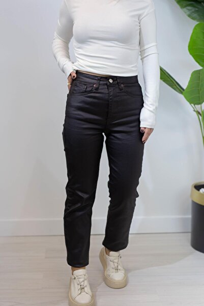 SİSTA MODA 1597 ZR BOYFİT, MUM KAPLAMA JEAN PANTOLON