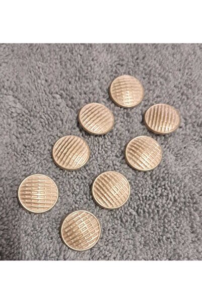 ILCARE Gümüş Kaplama Fırçalı METAL DÜĞME 34 BOY 20 mm 8 Adet