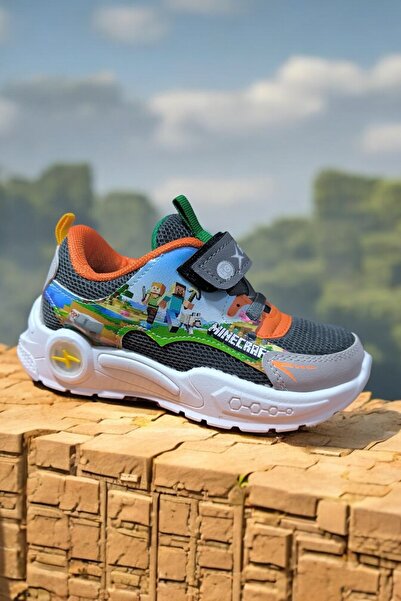 ALTUNTAŞ Момчешки спортни обувки с велкро и неплъзгаща се подметка Minecraft ...