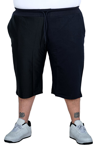ModeXL Mode XL Large Size Men's Shorts with Side Pockets 23513 Dark Blue