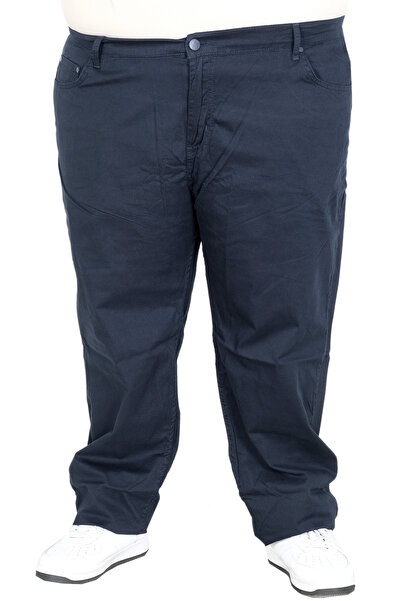 ModeXL Ανδρικό λινό παντελόνι Mode XL μεγάλου μεγέθους με 5 τσέπες Barcelona ...