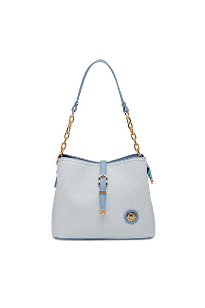 Tergan Mavi Print Kadın Omuz Çantası - S1WPR0000802-V9F