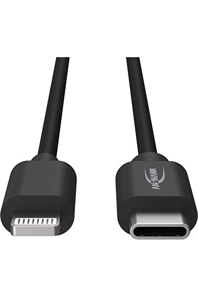 ANSMANN Cablu de date și încărcare USB-C Lightning, 1,2 metri (negru)