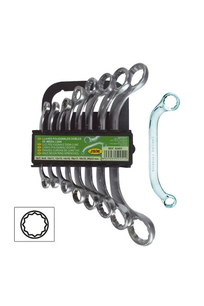 JBM Set De 8 Chei Inelare Semiluna