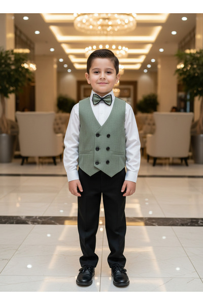 WENA KİDS Costum cu vestă și cămașă pentru băieți 1-4 ani