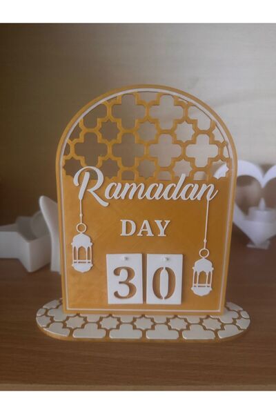 Lorien3D 🌙 Dekoratif Ramazan Gün Sayacı – Masa Üstü Şık Takvim Biblosu