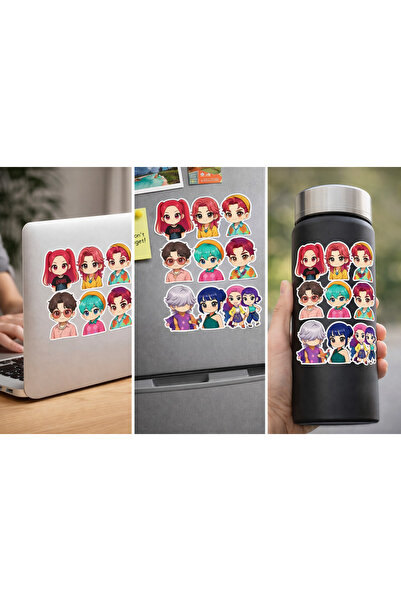 Limitless Design مجموعة ملصقات تشيبي على طراز الكي-بوب (22×30 سم)