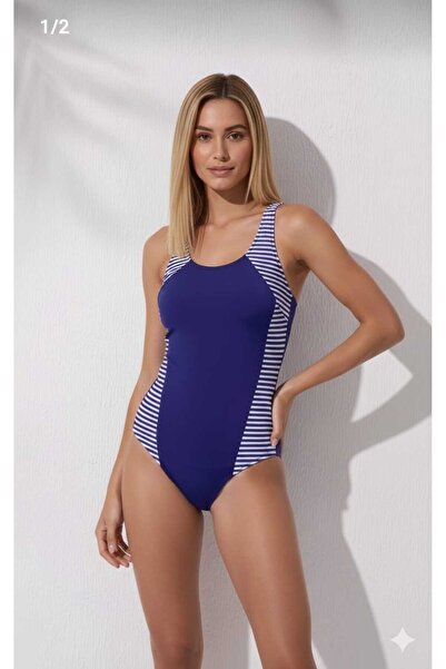 Pierre Cardin Бански костюм с морски мотиви, с кръстосани през гърдите