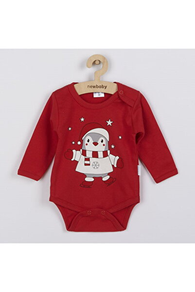 Nicol Body cu mânecă lungă pentru bebeluși, model pinguin de iarnă, mărimea 7...