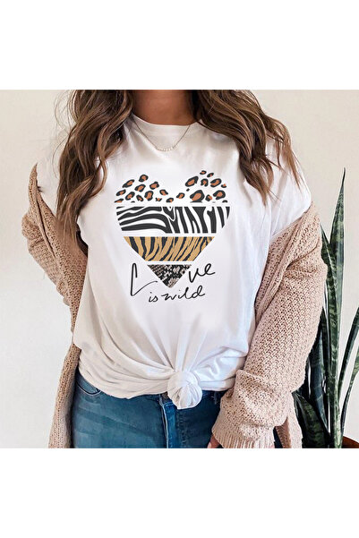 Kartier Tricou Dama Alb Love Is Wild