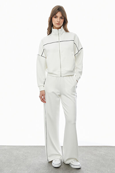 PAULMARK Women's Striped Sweat Bottoms