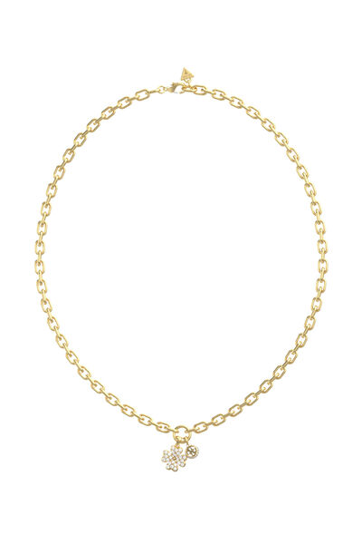 Guess 16-18" lucky charm pave nk