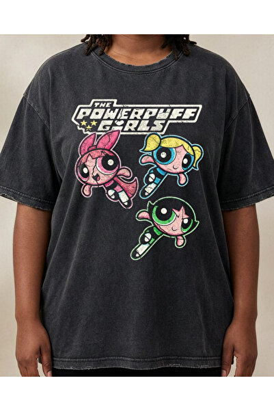 Touz Moda Nostalgic Cartoon Printed Washable T-Shirt