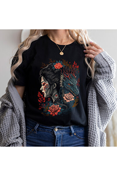 Kartier Tricou Dama Negru Dragon Soul