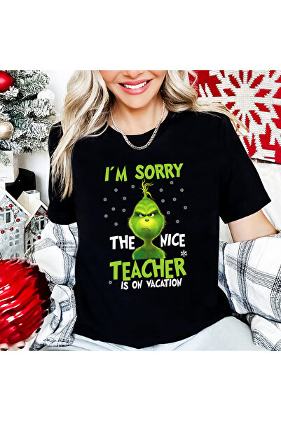 Kartier Tricou Dama Negru Teacher Grinch