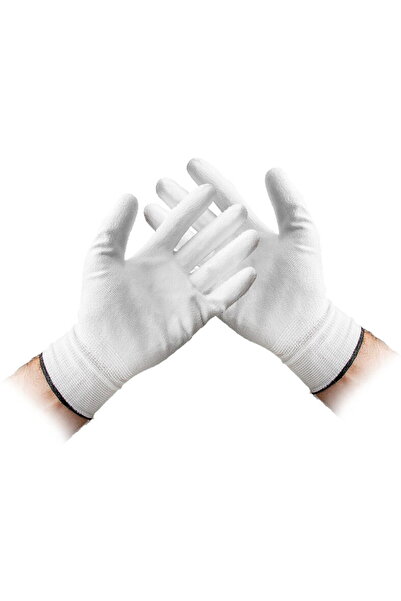 Blow 9554# White Gloves with Polyurethane Tip Size 7