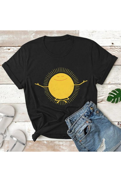 Kartier Tricou Dama Negru Lemon Sunset