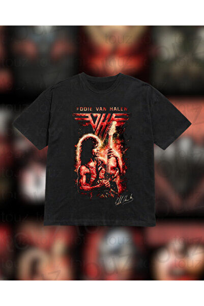 Touz Moda Metal Music Design Printed Unisex Oversize T-Shirt