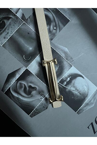 Luminos Butik Curea subțire bej cu cataramă lungă pentru femei, curea pentru ...