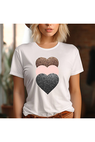 Kartier Tricou Dama Alb Three Hearts