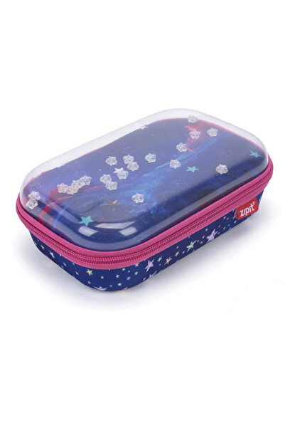 Zipit Playful Clear Top Box - Pink Stars