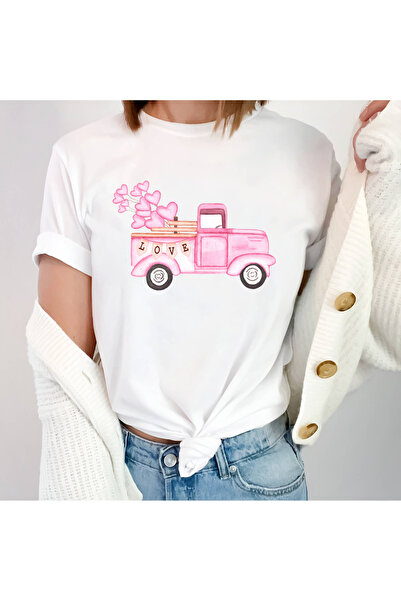 Kartier Women's White T-Shirt Carry on love