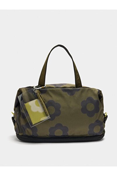 PARFOIS Teknik Kumaş Çiçek Desenli, Charm'lı ve Çıkabilir Keseli Seyahat Spor...