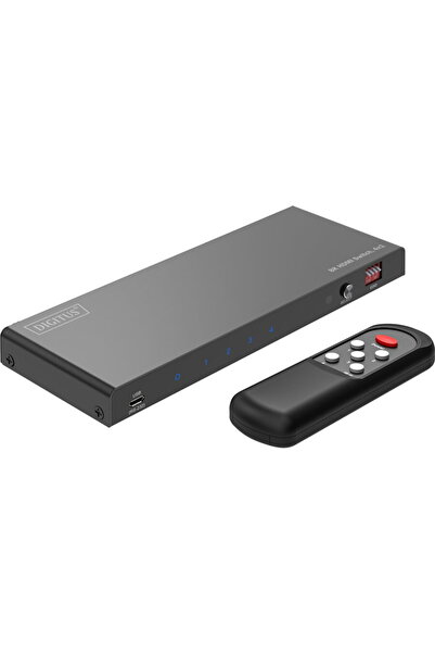 Digitus 8K HDMI Switch, 4x1 (black, with remote control)