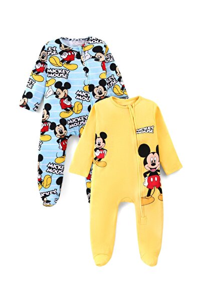 Babyhug Disney Single Jersey Knit Full Sleeves Sleep Suits Mickey Mouse Pack ...